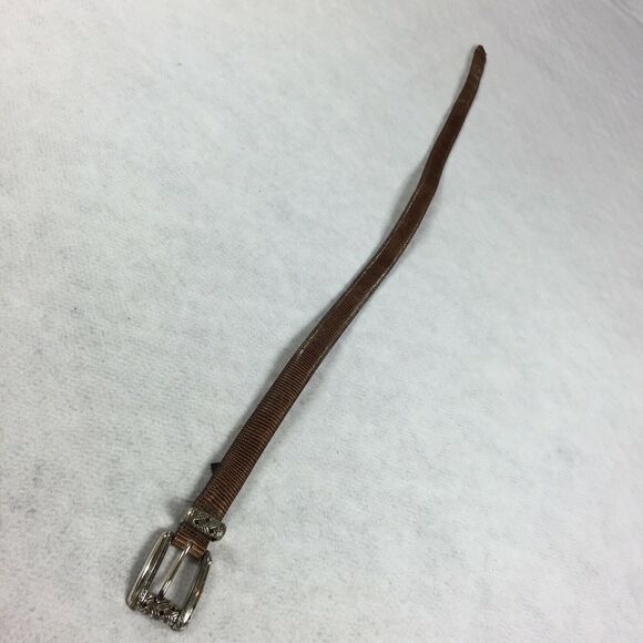 Brighton Leather Goods Belt with Silver Hardware Size 30-36 Large Dark Brown main image 6